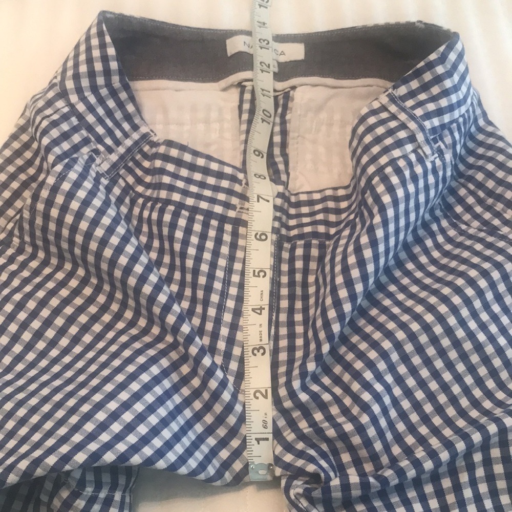 Nautica Women’s Blue Gingham Shorts - Picture 12 of 12